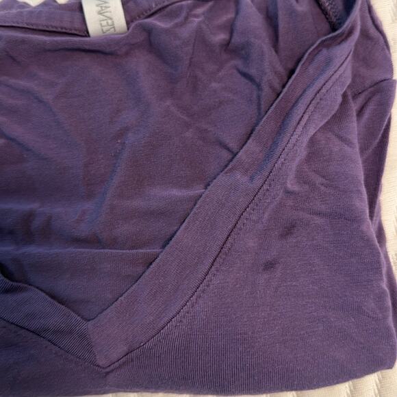 Zenana Long Sleeve Purple Relaxed Blouse Size XL - Picture 6 of 6